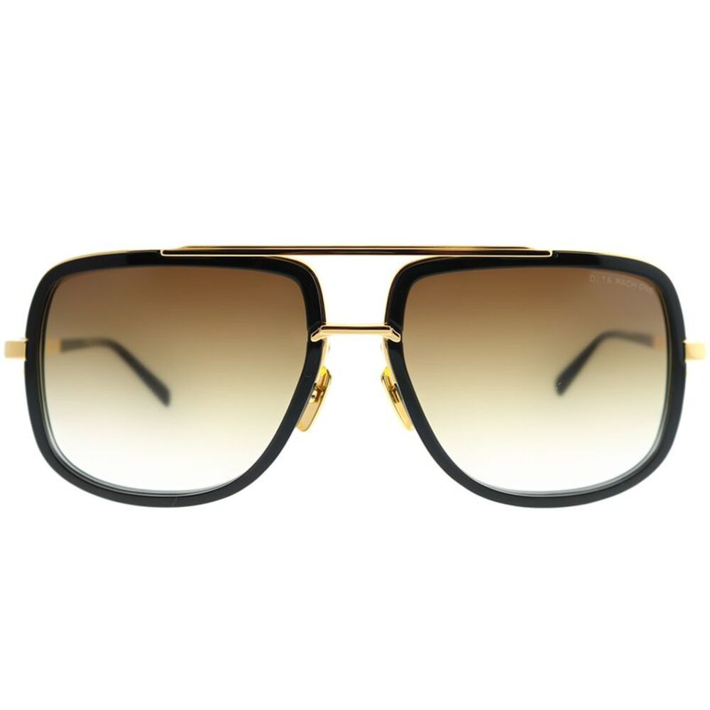 Dita Mach-One DRX-2030 DRX-2030B Black 18K Gold Black Sunglasses Dark Brown AR - Picture 2 of 3